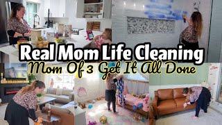 REAL MOM LIFE CLEANING  WHOLE HOUSE CLEAN WITH ME  GET IT ALL DONE SPEED CLEANING MOTIVATION