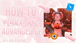 HOW TO MAKE AN *ADVANCED* GFX BLENDER 2.8  ADVANCED TUTORIAL  AdrieCookie 