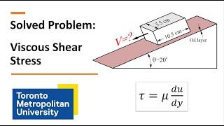 Solved Problem Viscous Shear Stress using Newtons Law of Viscosity