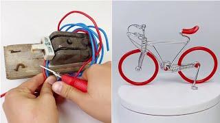 Upcycling Waste Wires Crafting Bicycle Art and Keychains