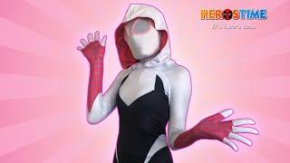 SpiderGwen UPGRADED her new suit Spider-man Across The Spiderverse Spidergwen suit unboxing