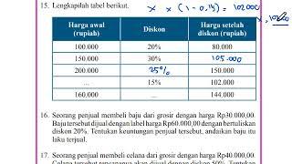 Contoh Soal Cerita Mencari Harga Discount