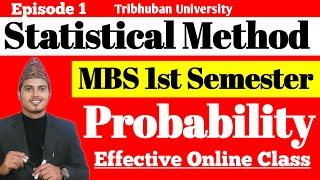 MBS First Semester Statistical Method  Probability  Ep-1  A2Z Online Institute  By Shrawan Sir