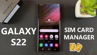 Samsung Galaxy S22 Ultra - How To Manage Dual SIM Cards SIM Card Manager