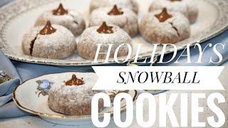 Holiday Season Dessert  Snowball Cookie Recipe  Hersheys Kisses Crinkle Cookie