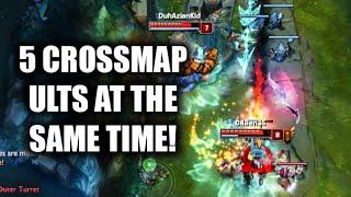 5 crossmap ults at the same time - League of legends