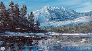 Mountain And Lake Reflection Painting  Beautiful Acrylic Landscape painting Scenery Painting  Art