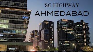 SG HIGHWAY  NIGHT VIEW AHMEDABAD CITY  SKYLINE  EMERGING INDIA
