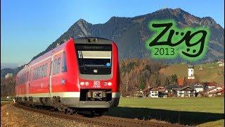 BR 612 von DB Regio zwischen Altstädten und Fischen im Allgäu mit Makro  Kurzvideo