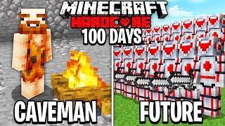 I Survived 100 Days as a TIME TRAVELLER in Hardcore Minecraft... Heres What Happened
