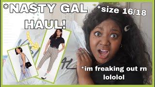  size 16 & 18  NASTY GAL Try On Haul * plus size *with links