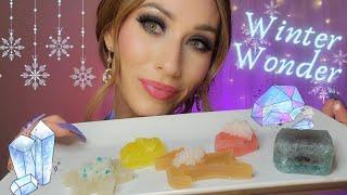 ASMR Winter Wonder EDIBLE CRYSTALS ️ *Part 1* eating sounds tapping