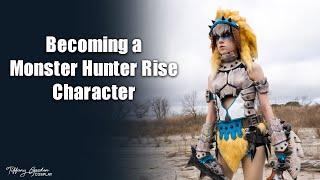 Becoming Barioth Armor Set Cosplay from the game Monster Hunter Rise  Cosplay Transformation Video