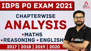 IBPS PO 2021  English Reasoning Maths  CHAPTER-WISE ANALYSIS Ft. 2017181920