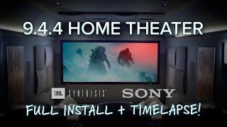Incredible 9.4.4 JBL Synthesis Home Theater Install Timelapse  Dolby Atmos w Sony 715ES