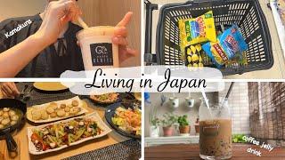 my cozy housewife diary  outing to Kamakura buy snacks at Daiso coffee jelly drink