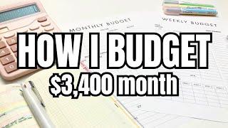 How I budget as a single mom  Low income $3400 per month  April Week 1 2024