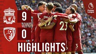 HIGHLIGHTS Liverpool 9-0 Bournemouth  Record-breaking NINE goals at Anfield