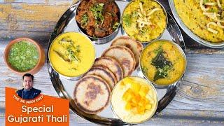 Easy steps to make wonderful Gujarati Thali at Home  गुजराती थाली कैसे बनाये  7 recipes in 1 thali