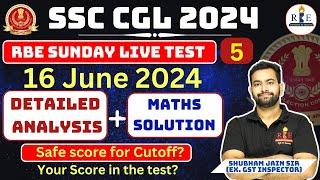 RBE SSC CGL 2024 Live Mock Test 5 Analysis and Solution SSC CGL 2024 Maths practice Mix