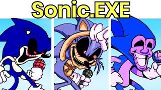 Friday Night Funkin VS Sonic.EXE Full Week All SecretsCutscenesEndings - FNF Creepypasta Mod