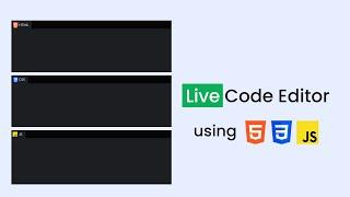 How To Make Live Code Editor Using HTML CSS And JavaScript  Online Code Editor Like CodePen