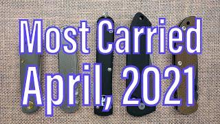 Most Carried Knives And One Watch - April 2021