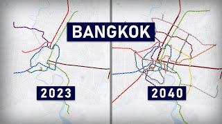 Evolution of the Bangkok Mass Transit System 1999-2040 animation