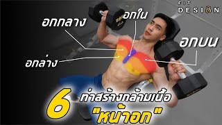 6 ท่า สร้างกล้ามเนื้อ “หน้าอก” ครบทุกมัด ด้วยดัมเบล  สอนละเอียด บอกหมดไม่มีกั๊ก  FITDESIGN