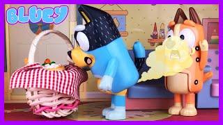 ‍ Bandits Farts Save The Day ‍ Funny Videos For Kids  Pretend Play With Bluey Toys