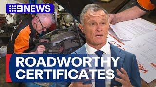 Investigation uncovers illegal trade in fake roadworthy car certificates  9 News Australia