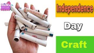 DIY Independence day Craft ideas  Independence day wall hanging with paper and thread spool