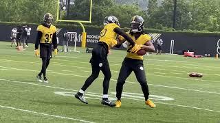 Steelers Sights and Sounds Joey Porter Jr. CBs Work RBs Sharpen Stiff Arms  Steelers Now