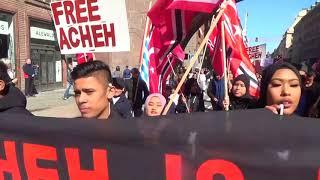 Masyarakat Aceh dalam Demonstrasi 1Maj2018 di Stockholm