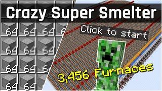 Fastest Furnace Smelter Array I Ever Made Super Smelter Challenge  Minecraft 1.17