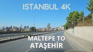 Maltepe to Ataşehir Driving Tour and Sightseeing Video – Istanbul 4K Drive – Asian Side of Istanbul