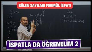 Bölen Sayıları Formülü İspatları  İspatla da Öğrenelim