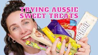Brits FIRST TIME trying AUSTRALIAN SWEETS  Lollies & chocolate Tim Tams & more