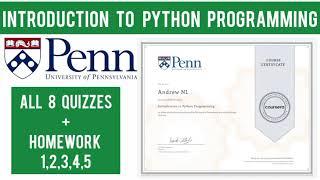 Coursera Introduction to Python Programming Penn University  Programming Assignments Solutions