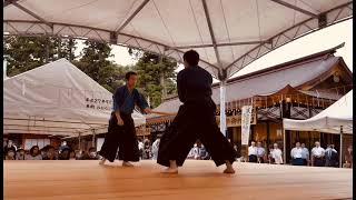 Demostración en el Santuario Kashima