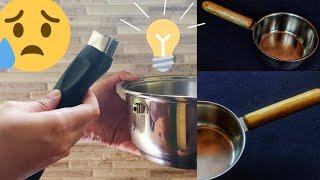 How to fix broken handle  Easy tea pan repairing fire wood to handle