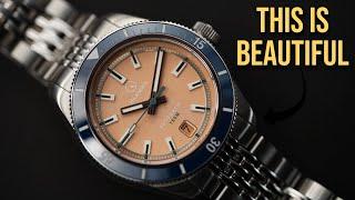 Salmon Copper Dial Perfection - Islander Port Jefferson Skin Diver Automatic Watch #ISL 178