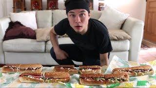 5 Subway Footlong Challenge *Revisited* Record Attempt