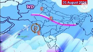 25 Day Weather System Map Forecàst South Asia  Monsoon Through LPA Cyclonic Circulation.