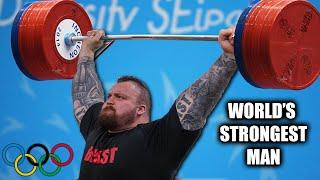 Strongman Tries OLYMPIC LIFTING Ft. Chloe Brennan