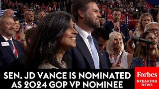 BREAKING NEWS Ohio Sen. JD Vance Is Officially Nominated To Be 2024 GOP Vice President At The RNC
