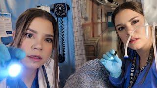 ASMR Hospital Emergency Room  Cranial Nerve Exam & Taking Care of You After an Accident  Suturing