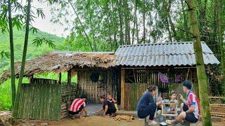 Nhungs family renovated the kitchen poured cement floors and cooked family meals together.