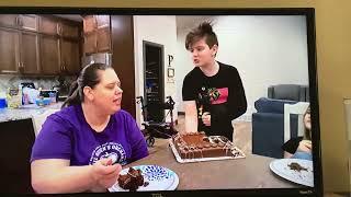 Oh shiitake mushrooms kid Throws birthday cake at mom