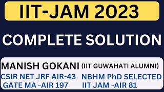 IIT-JAM 2023 COMPLETE SOLUTION WITH MANISH SIR  Q1-60